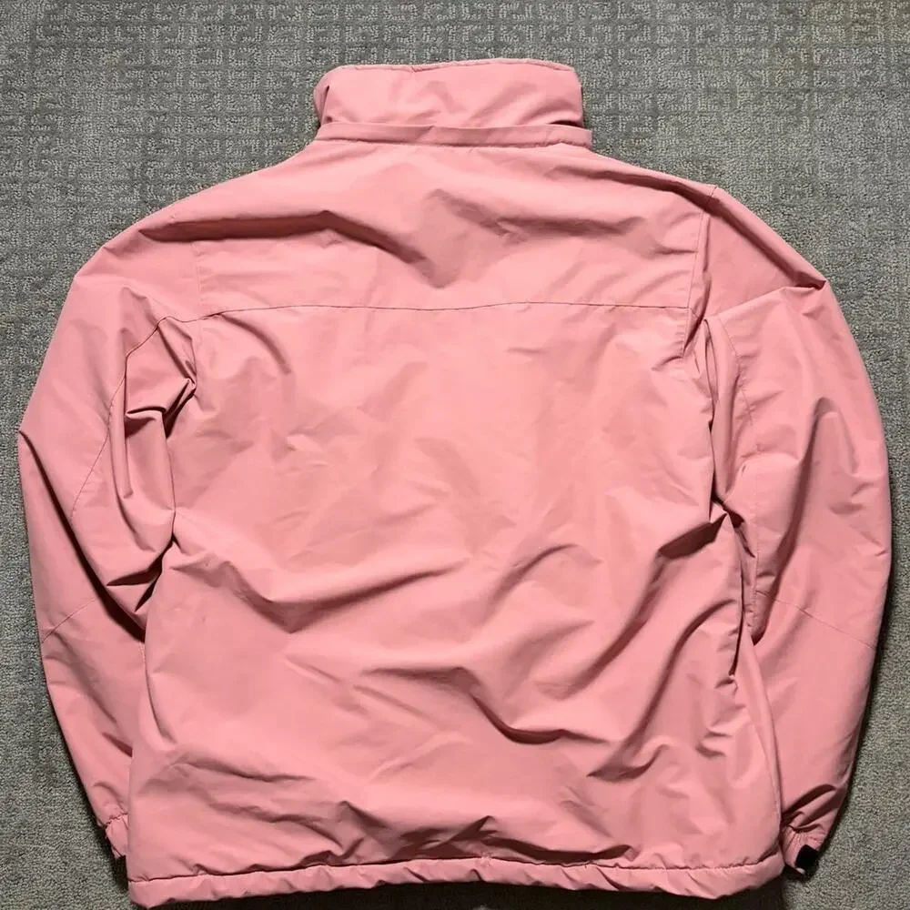 Moerdeng embroidered pink ski jacket